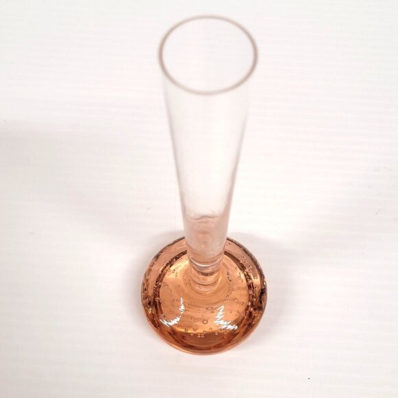 Vintage Bullicante Bud Vase Long Stem Controlled Bubble Base Scandinavian Pink - Picture 2 of 4